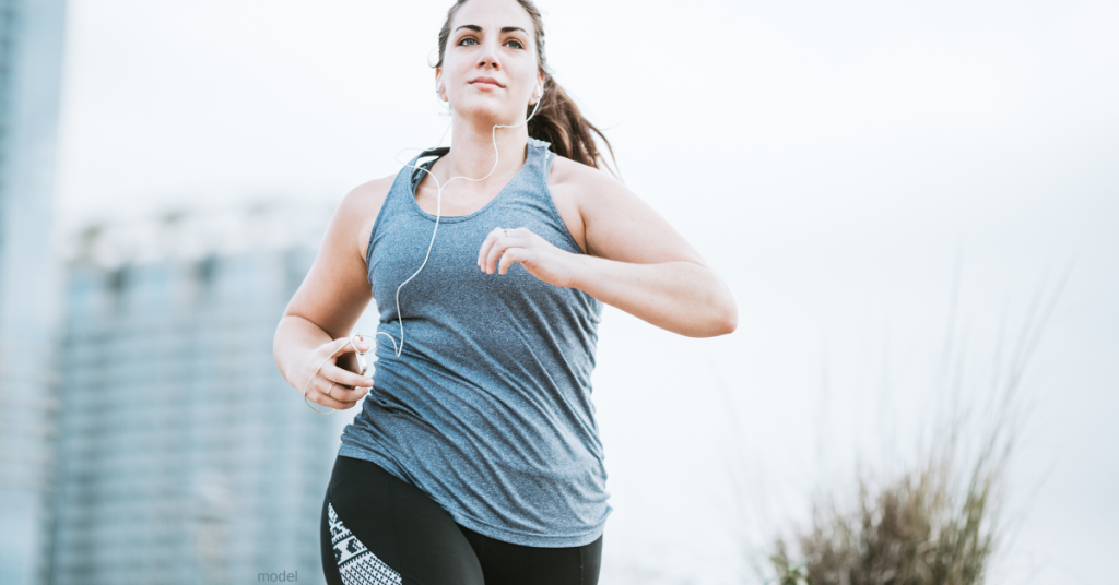 (model) woman jogging