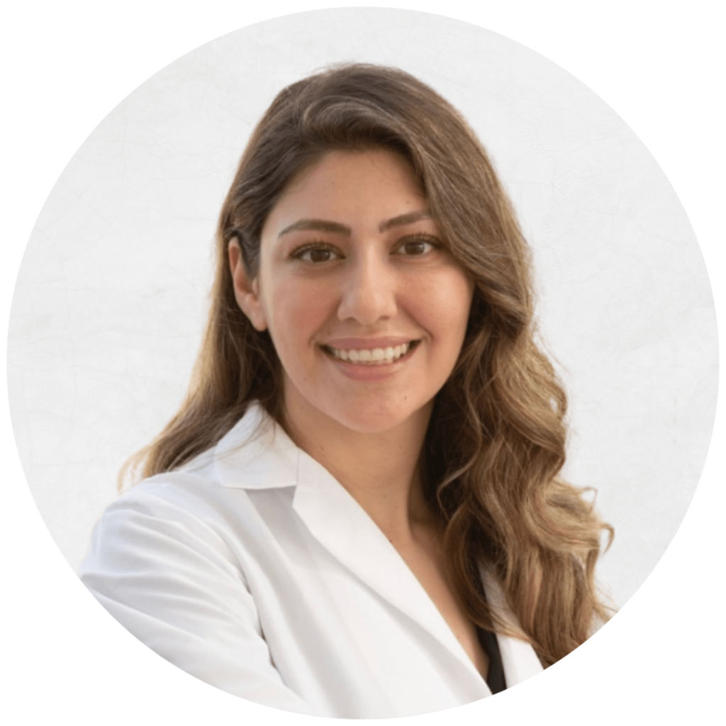 Sarah Aboueljoud profile photo in white collard top